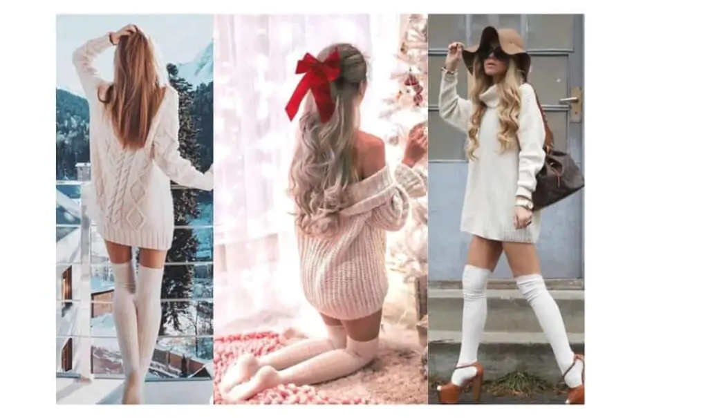 cute white knee high socks outfit