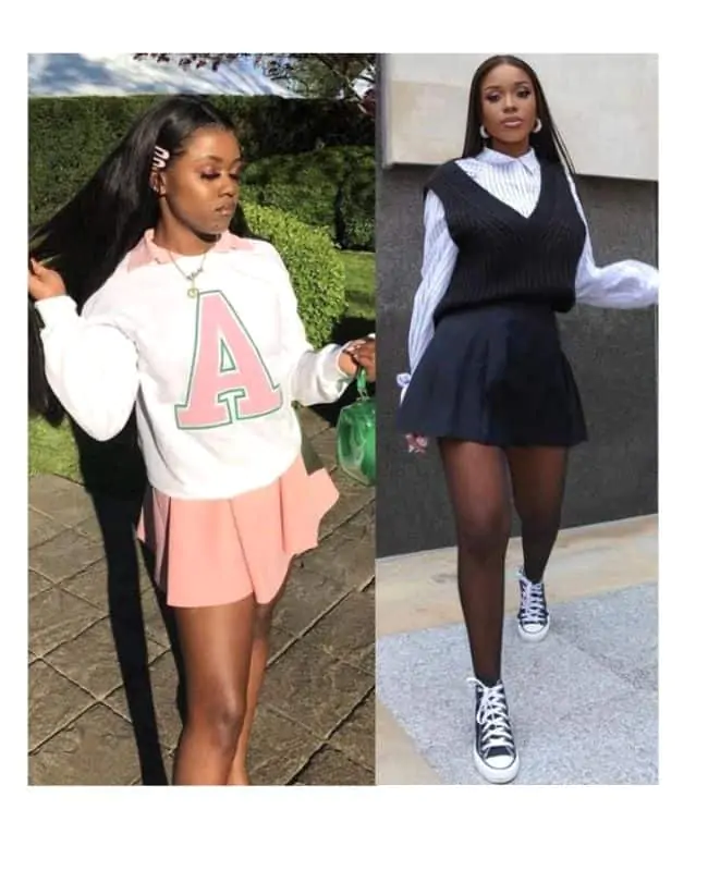 School girl outfits aesthetic