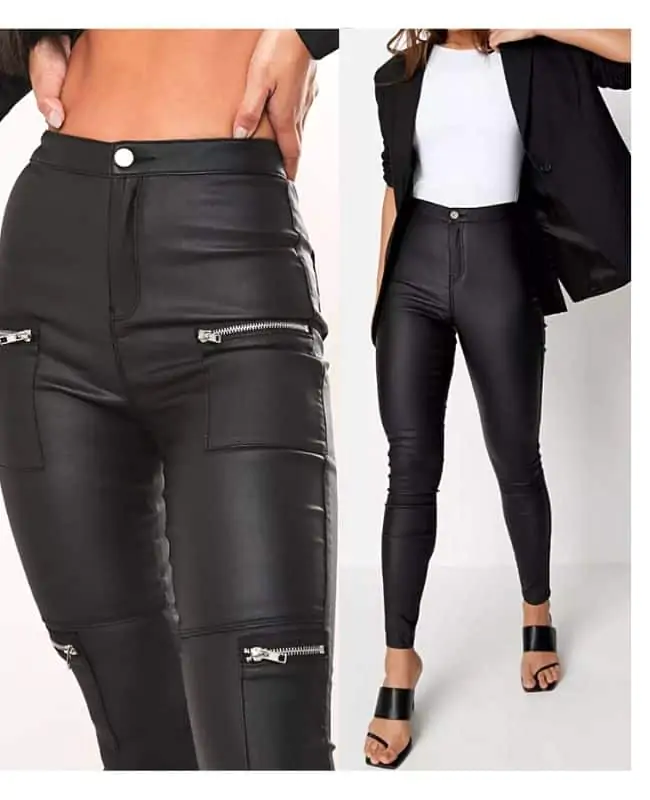 Black coated jeans outfit ideas