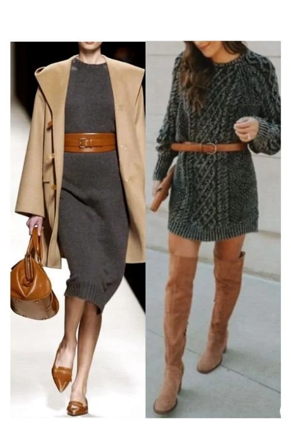 Dark charcoal grey skirt for a classy look