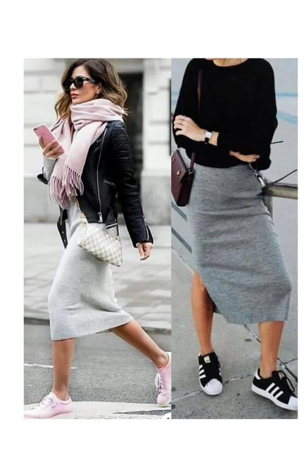 What shoes to wear with grey dress