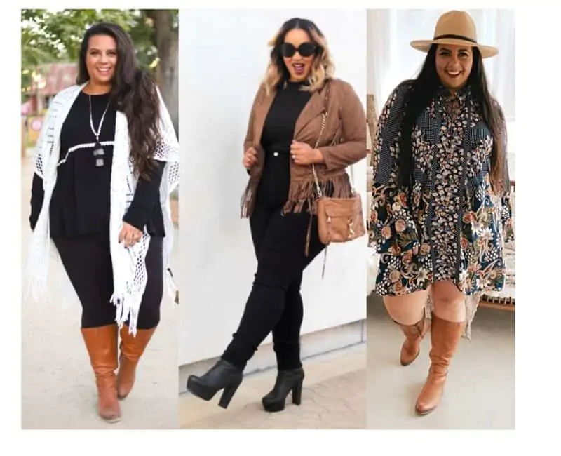 how to dress boho, plus size boho outfit ideas