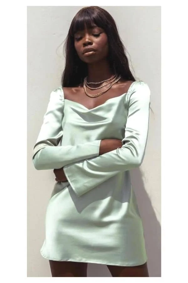 Sage green dress outfit ideas