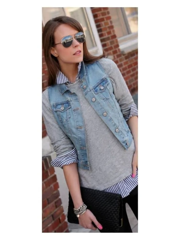 Denim vest outfit ideas women