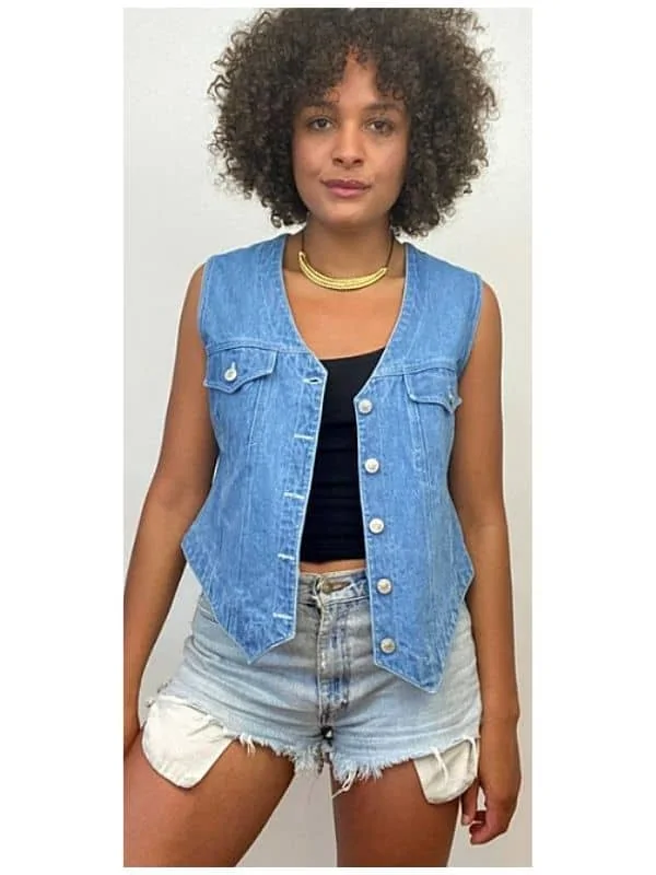 how to style denim vest 