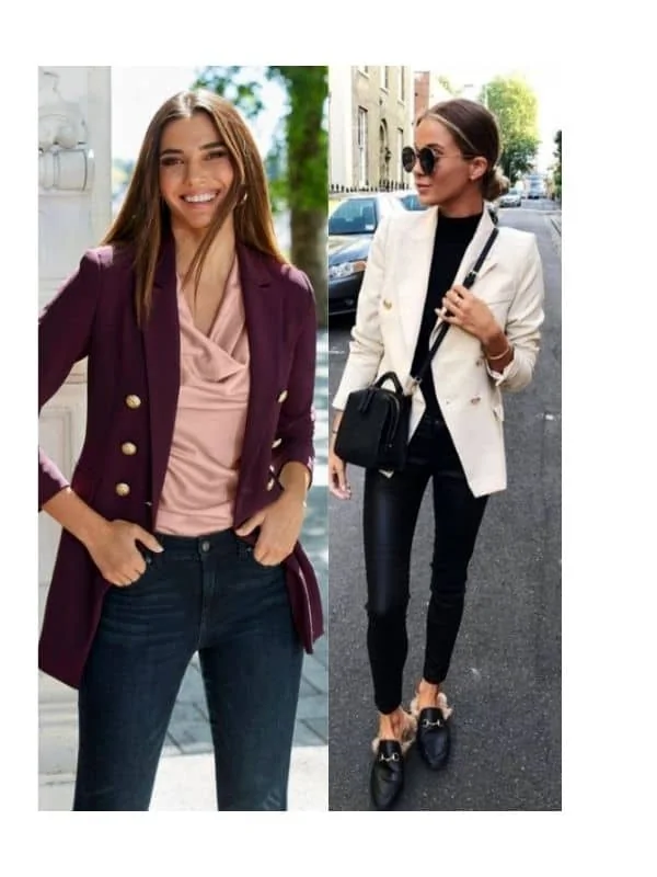 how to wear a double-breasted blazer casually