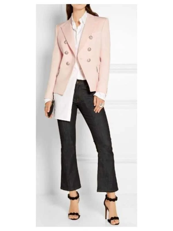 double breasted blazer with jeans