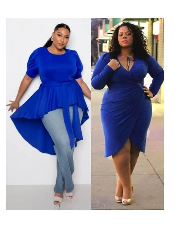 royal blue outfit ideas plus size