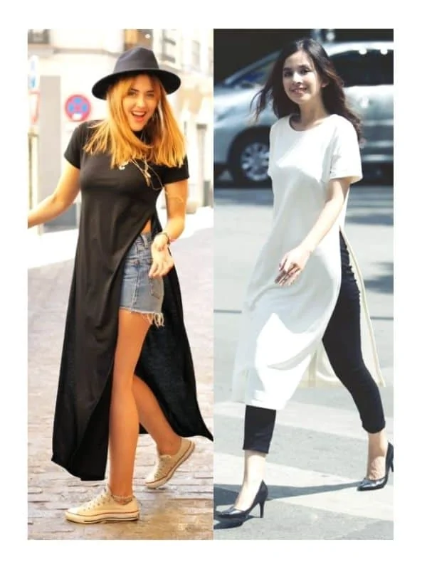 Long t-shirt dress outfit