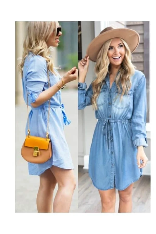 shirt dress winery tour outfit