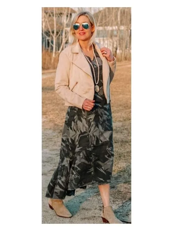 Casual camouflage dress outfit ideas