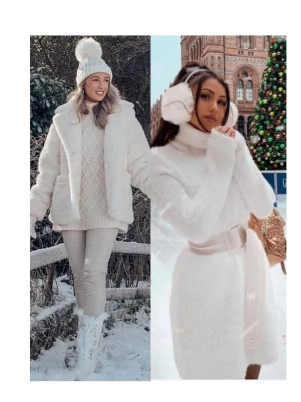 all white snow outfits