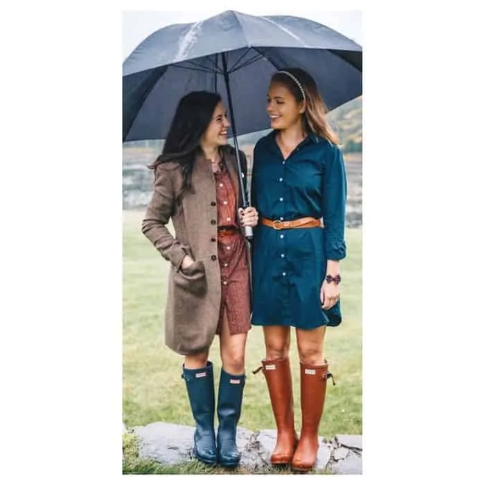 Wear rainboots for rainy polo match?