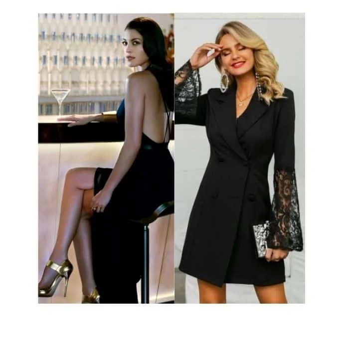 black dress to wear to a modern speakeasy