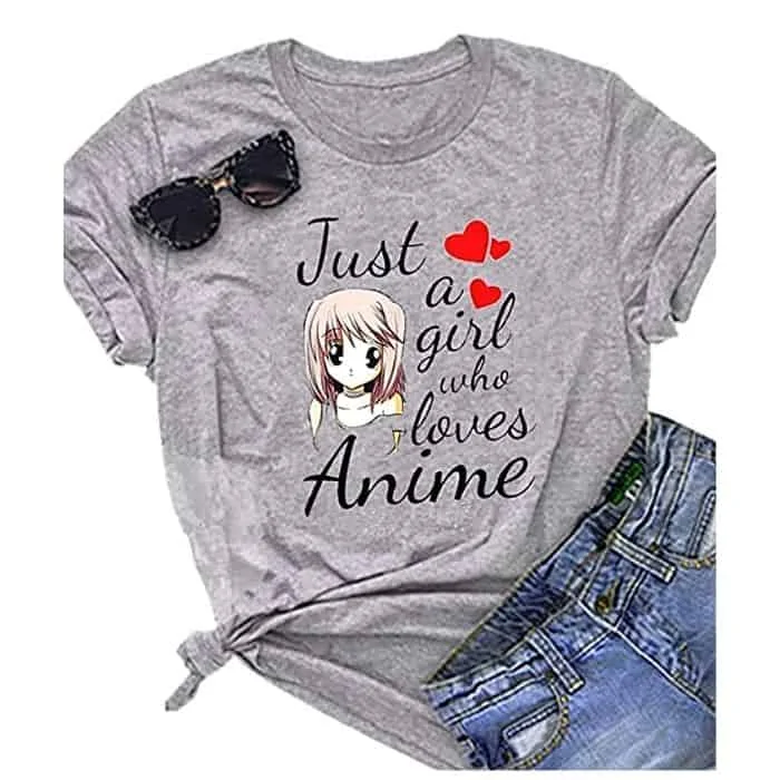 Cute Japanese anime tee for girls