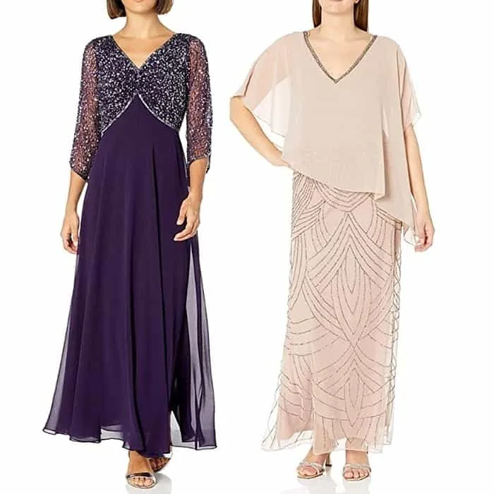 Dinner and party gown for 60th birthday