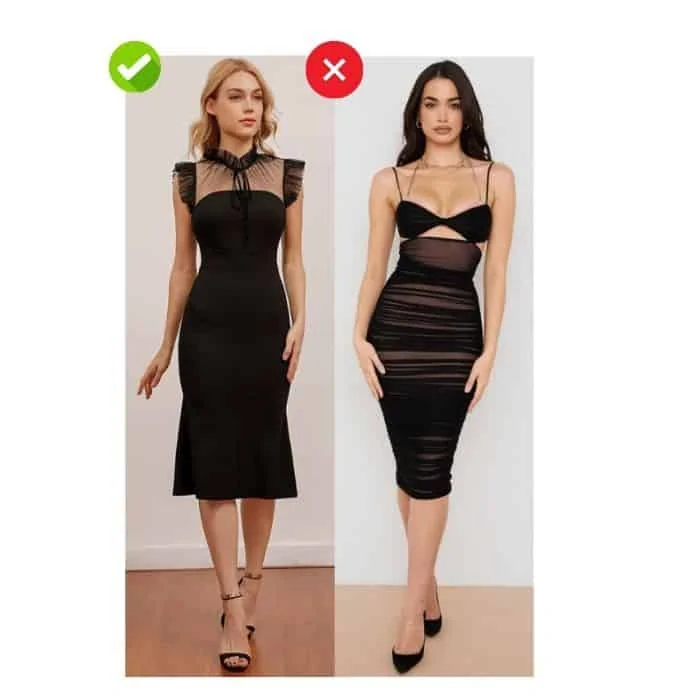 Cocktail attire for upscaled fundraiser event