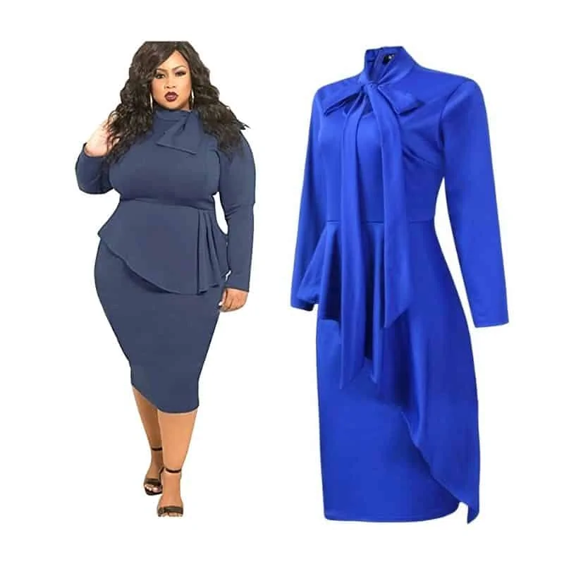 Peplum dress as a forgiving choice