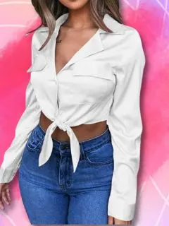 what to wear with cropped button down shirts