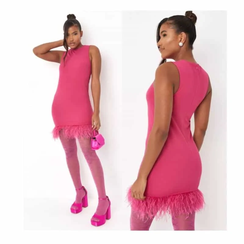 pink rave dress ladies