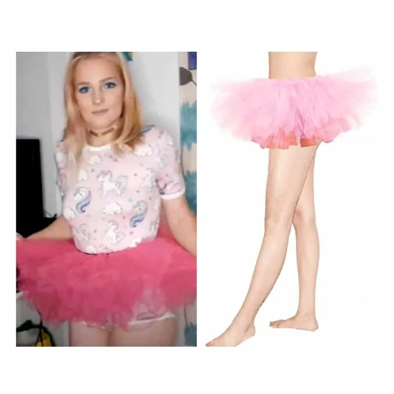 dress like a little girl in tutu skirt