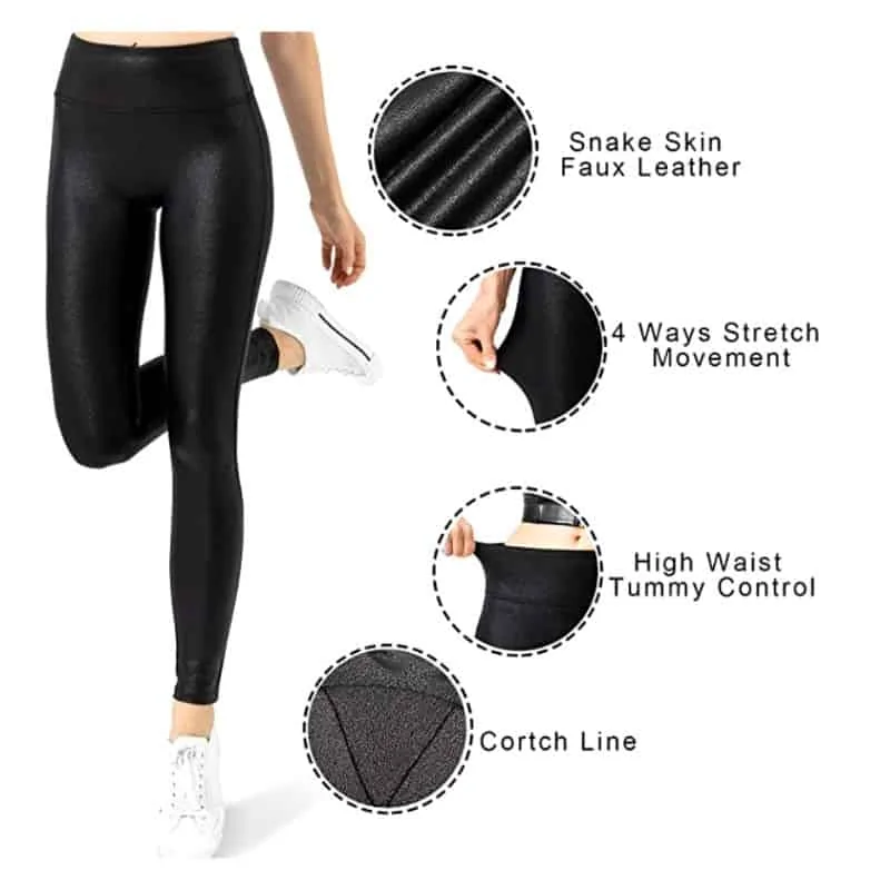 Wear faux leather leggings to beauty school