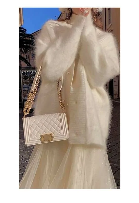 white Boy Chanel outfit