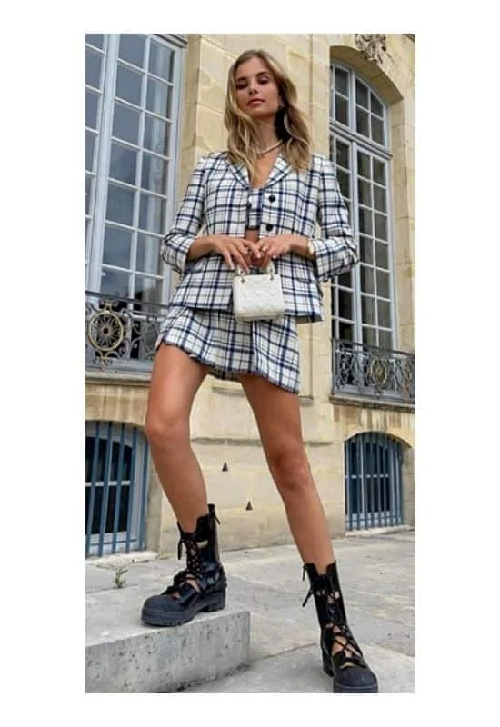 White mini lady dior outfit