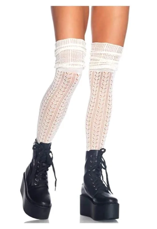 White knee-high socks outfits
