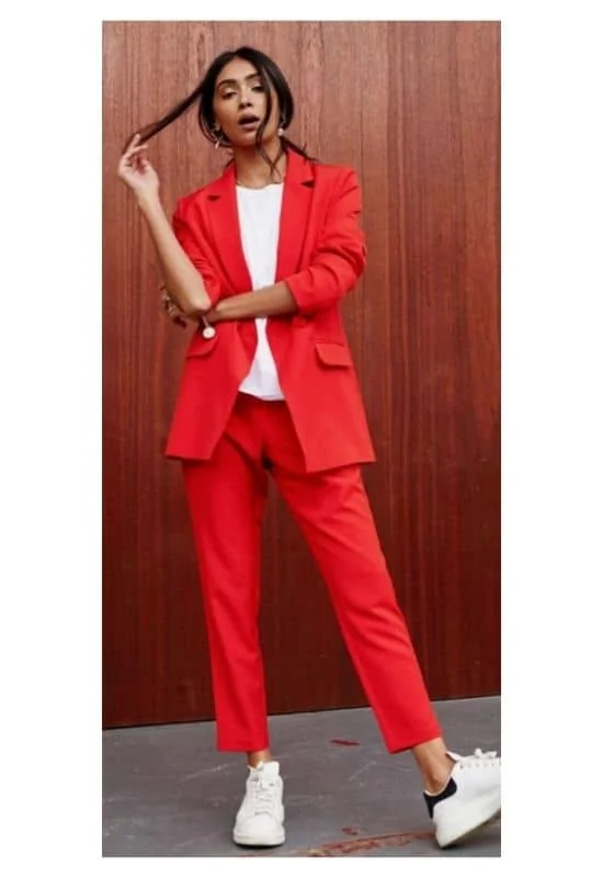 red pantsuit prom outfit ideas tomgirl