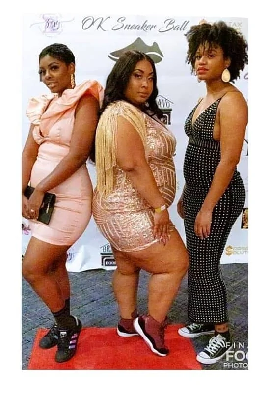 Black girl club outfits with sneakers