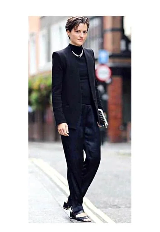 All-black androgynous prom outfits