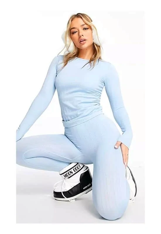 Base layer legging in cable knit