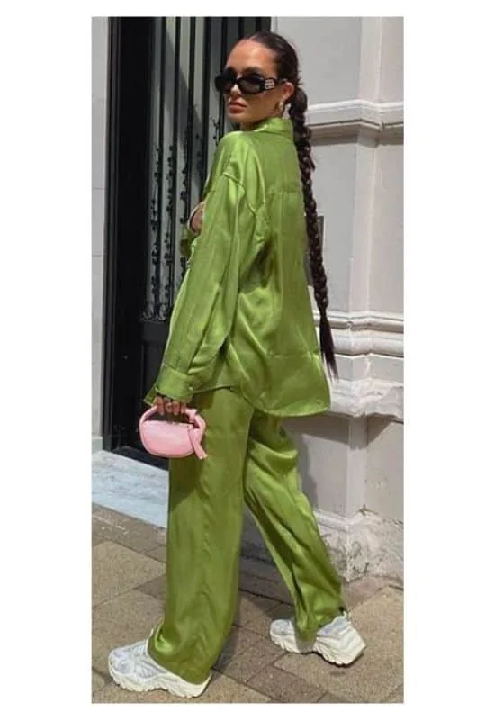 Lush & fun satin co-ord set 