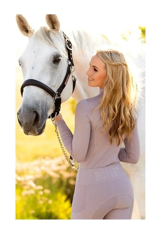 Aesthetic pastel riding leggings for ladies