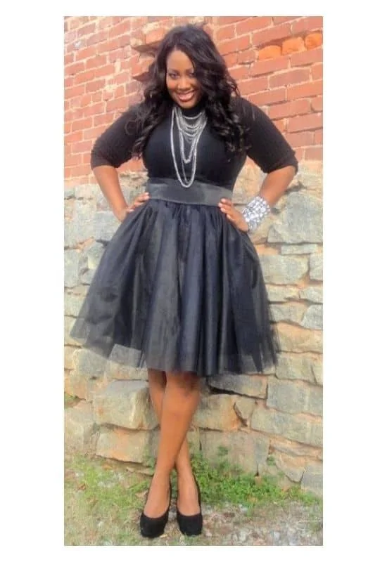 Black tutu skirt outfit for ladies