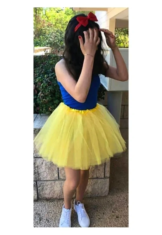Snow white Halloween tutu skirt outfit