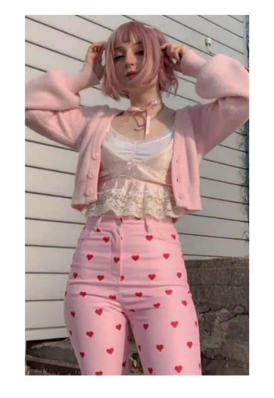 Kawaii cute pink outfits