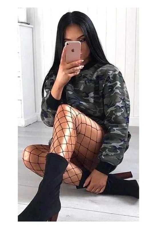 rap concert fishnet outfit ideas