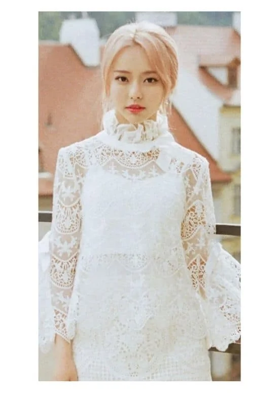 Wear white with pink hair