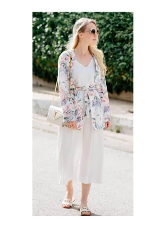 what to wear with short kimono jacket