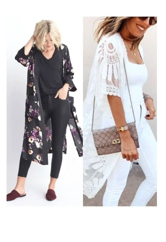 How to wear a kimono with jeans