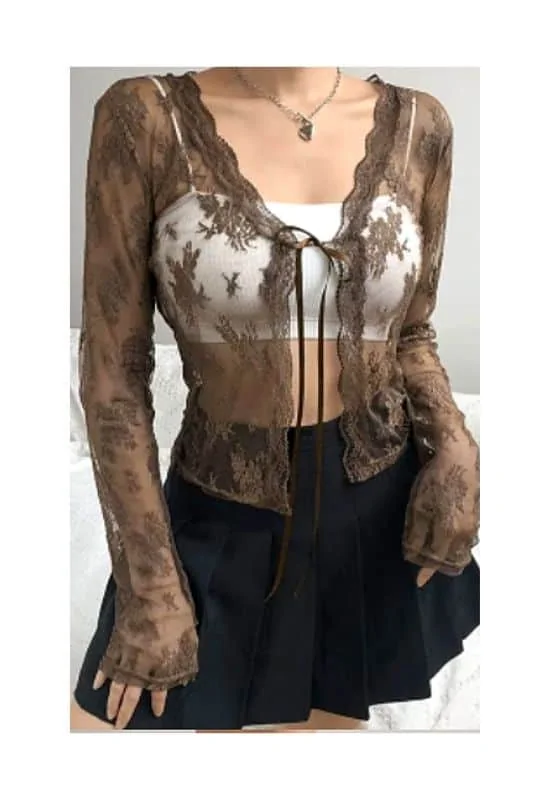 Spicy kawaii look with sheer top