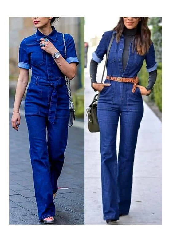 how to style a denim jumpsuit