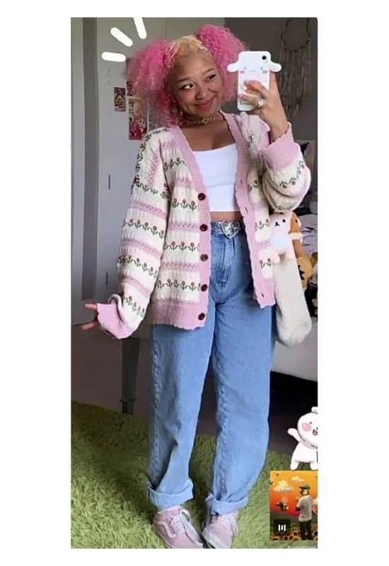 cardigan kawaii outfits