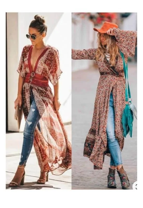 how to wear a kimono jacket with jeans