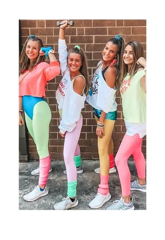 Vintage aerobic high school party