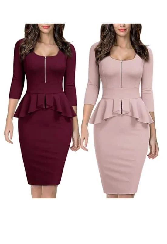 Peplum dress for Italian dining date