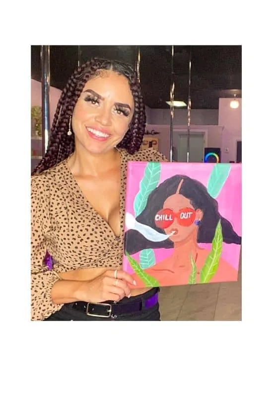 Get a statement top for a sip and paint party