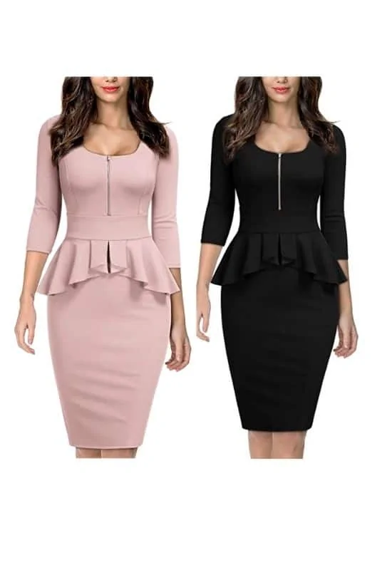 Peplum dress for high school sports banquet